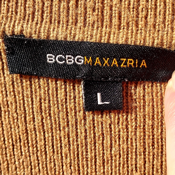 BCBGMaxAzria Ribbed Brown Knit Sweater - Picture 2 of 5